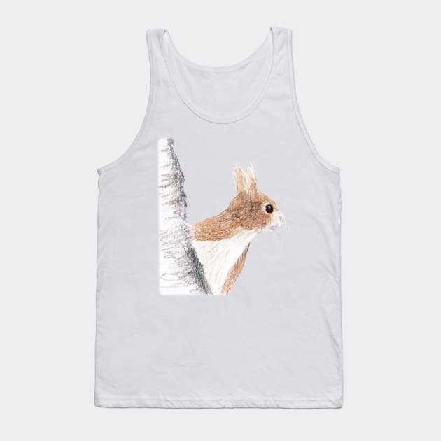 Small Squirrel Tank Top by lindaursin